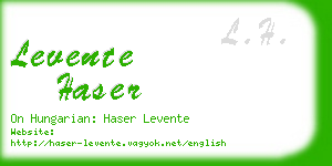 levente haser business card